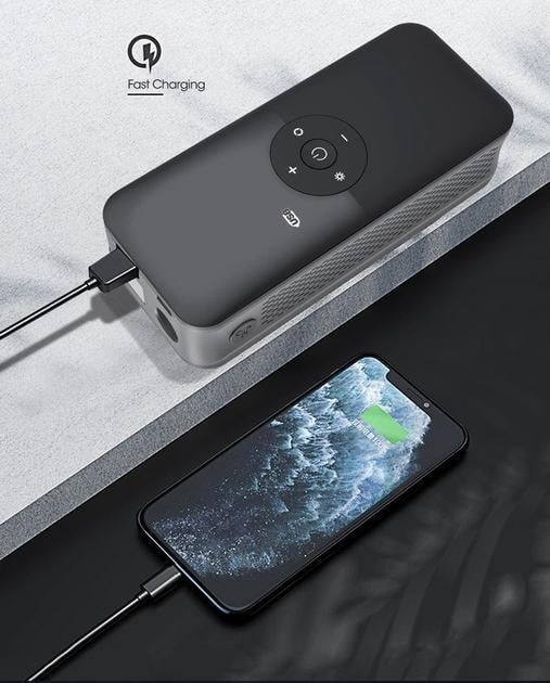 Насос автомобільний портативний CARSUN акумуляторний з функцією повербанку і ліхтариком (2381647362) - фото 4