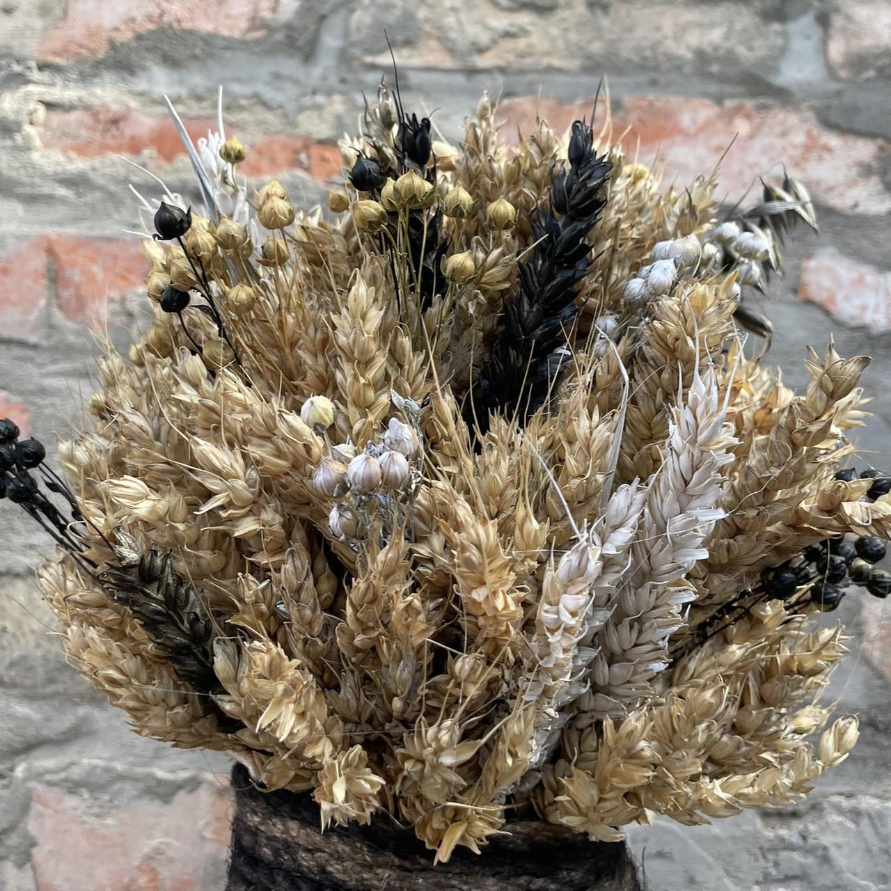 Рождественский дидух современный из пшеничных колосьев 30 см (2371030844) - фото 7