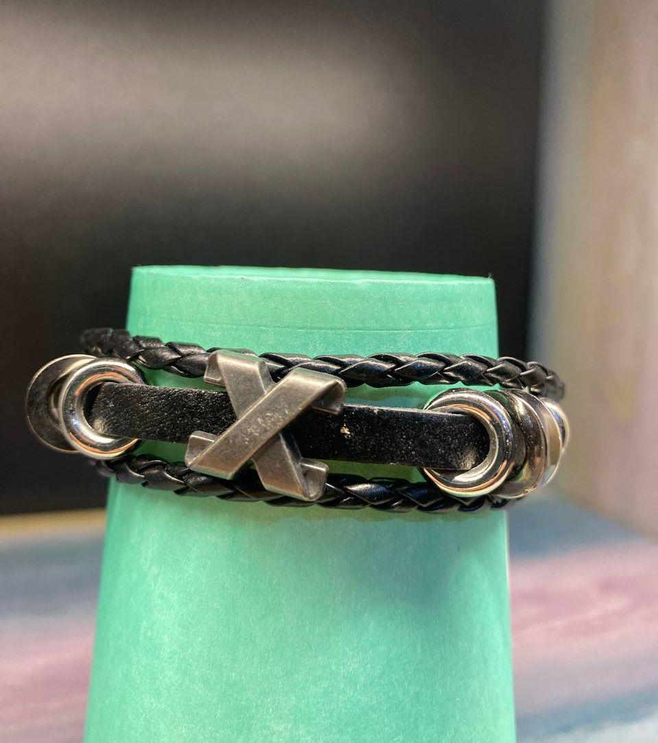 Браслет из экокожи PG06146хО на завязке 6 см (14244838)