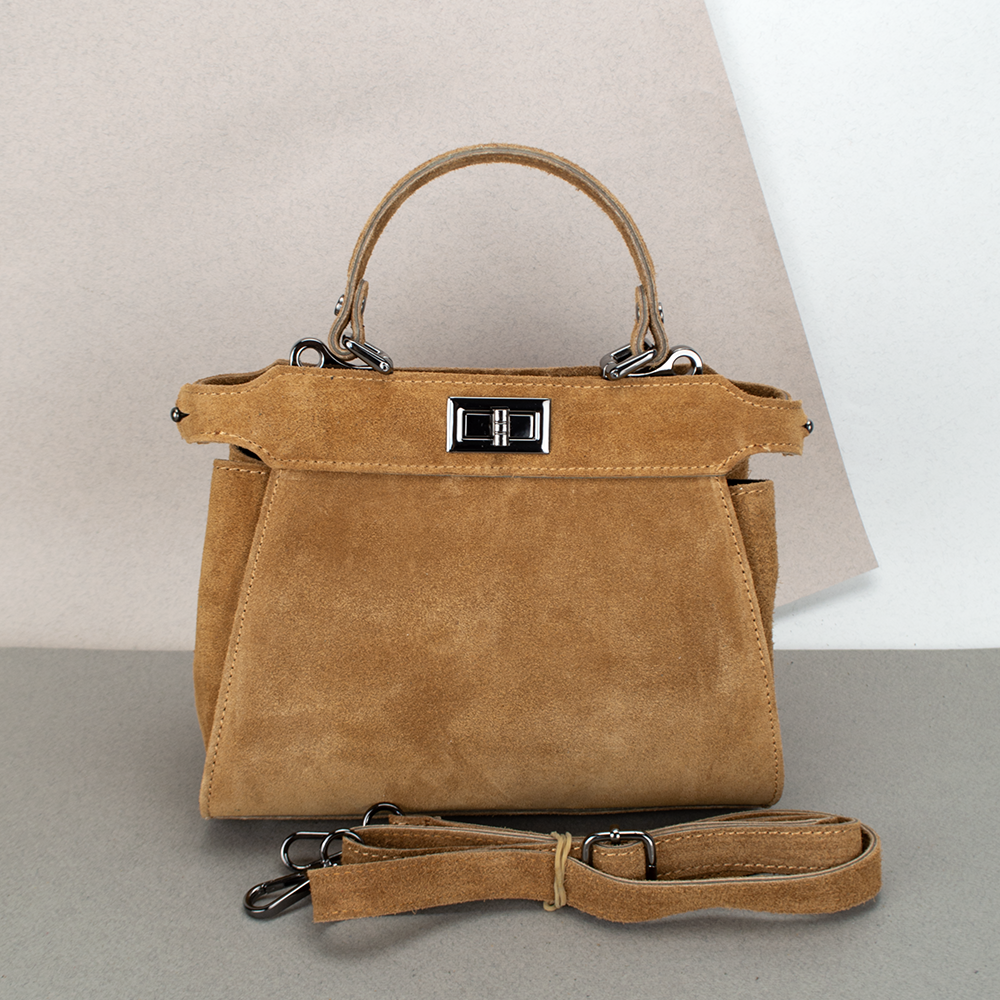 Сумка жіноча Virginia Conti 03736 замшева на застібці Рудий (2385372449) - фото 1 Сумка жіноча Virginia Conti 03736 замшева на застібці Рудий (2385372449) - фото 1