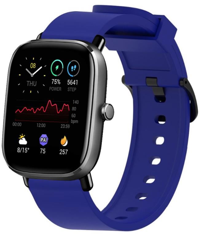 Ремешок силиконовый Like для Amazfit GTS 2 mini Blue (20097) - фото 1 Ремешок силиконовый Like для Amazfit GTS 2 mini Blue (20097) - фото 1