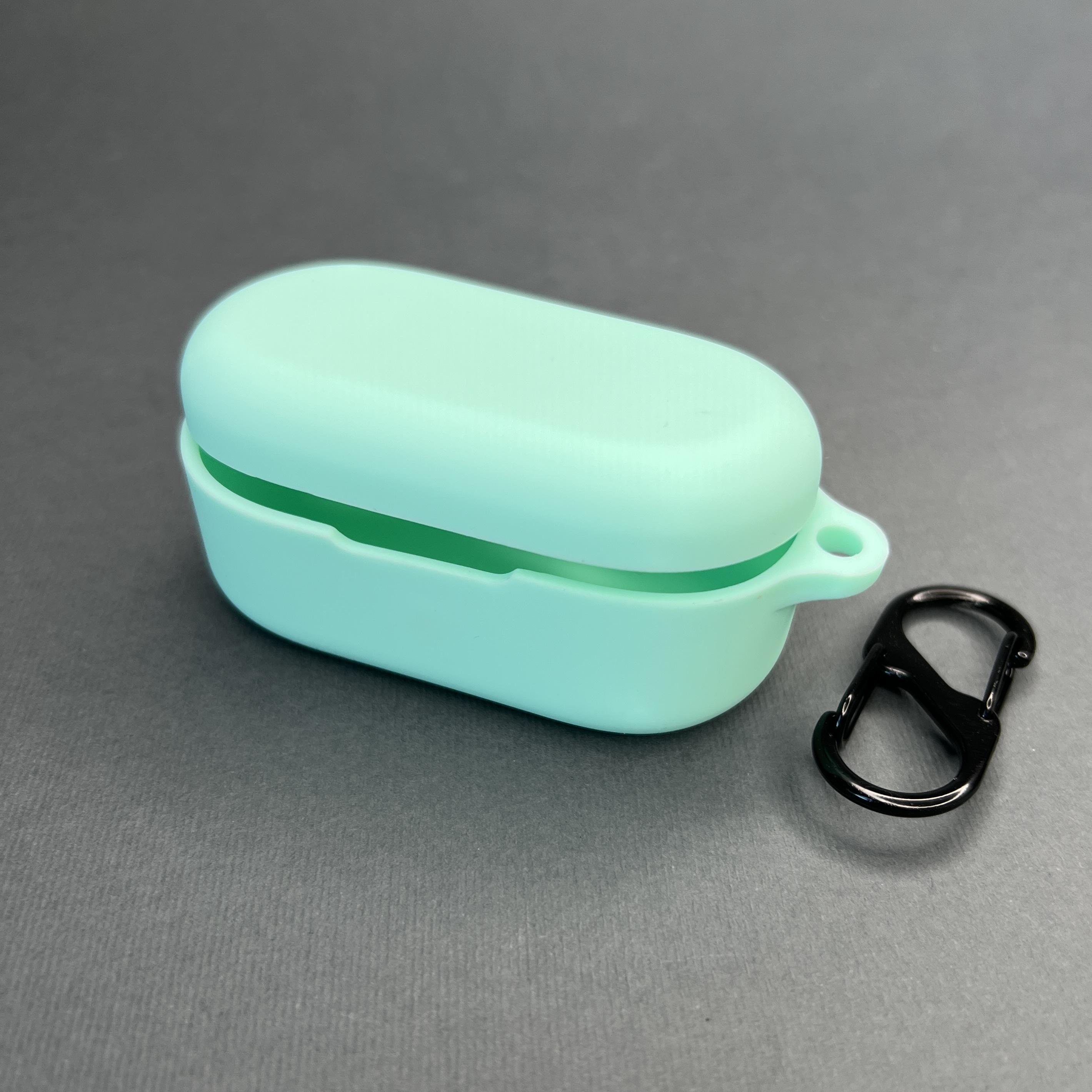 Чехол для наушников Oppo Enco Buds 2 с карабином противоударный Бирюзовый (798310)