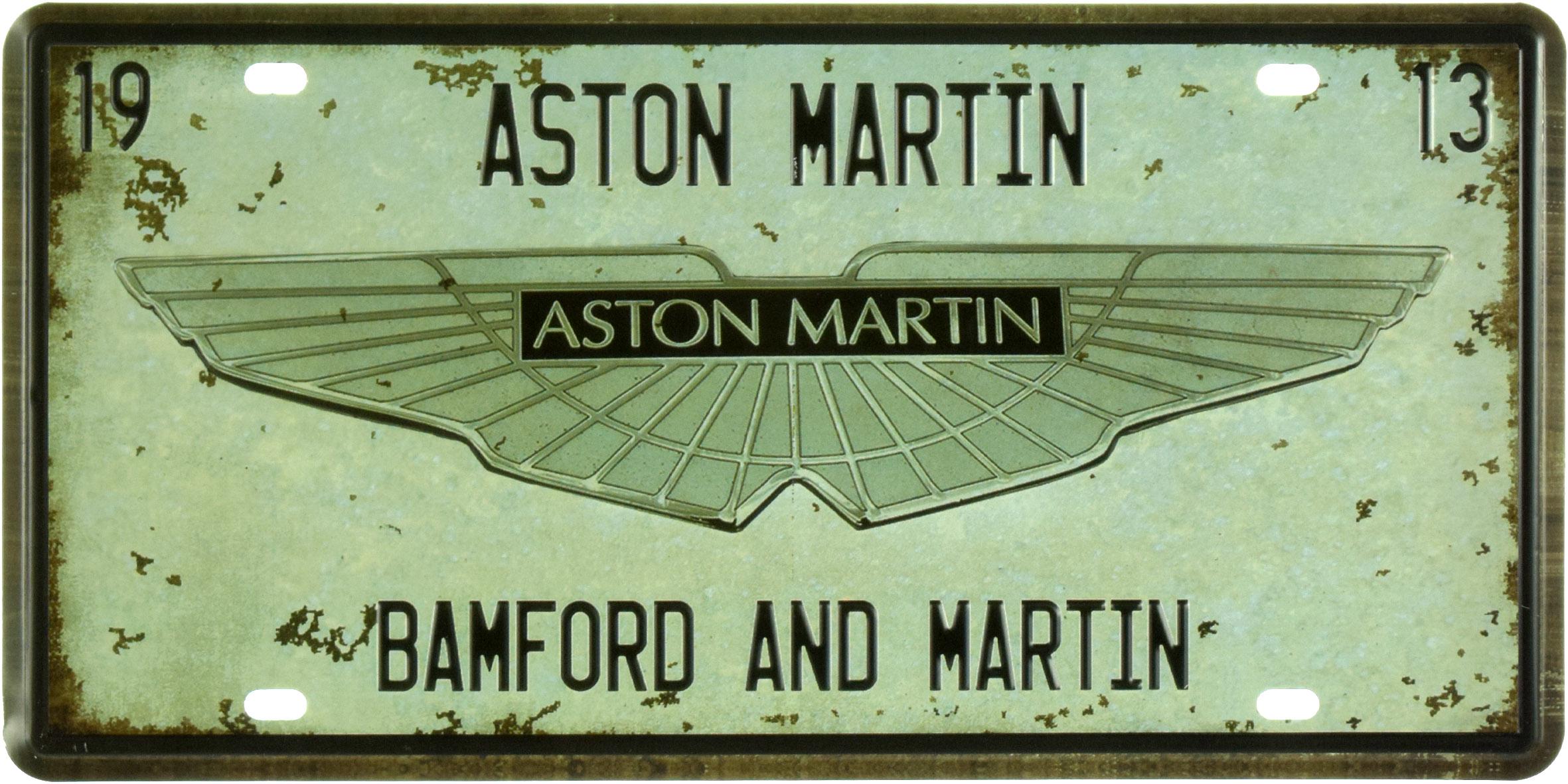 Табличка металлическая Астон Мартин 1913/Aston Martin 1913 15x30 см