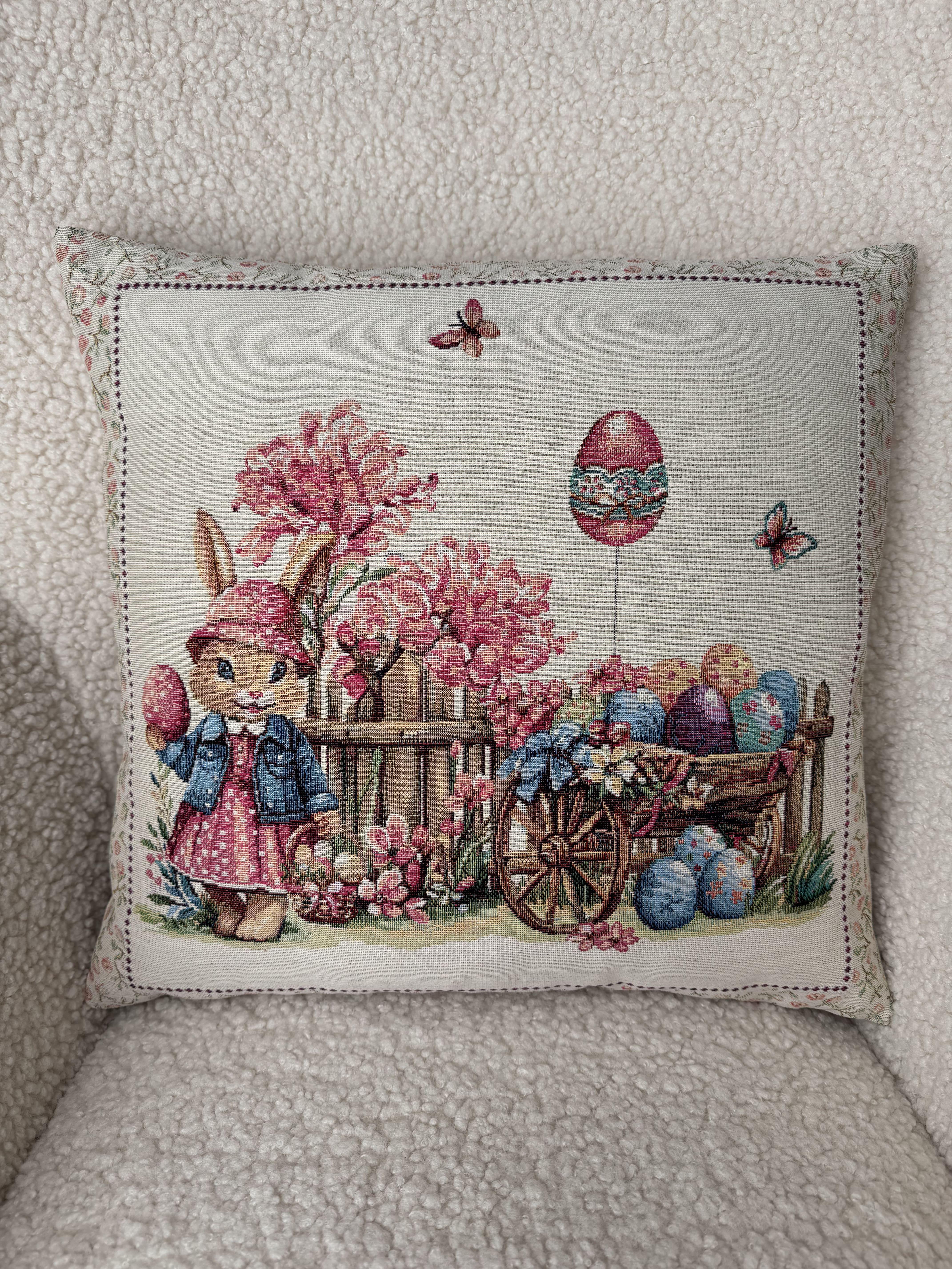 Пасхальная наволочка Easter basket/8 гобеленовая 45х45 см (34303234)