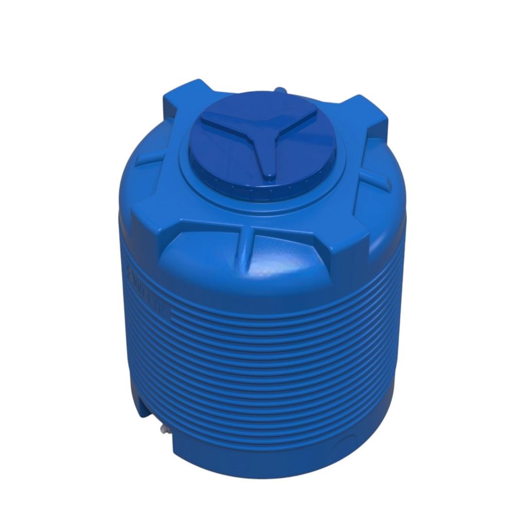 Емкость для воды EV300 Зебра пластиковая двухслойная круглая пищевая 300 л 72х92 см Синий (209)