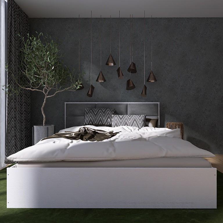 Кровать двуспальная Еверест Лайт-1400 ламели 140x200 см Белый (EVR-20422)