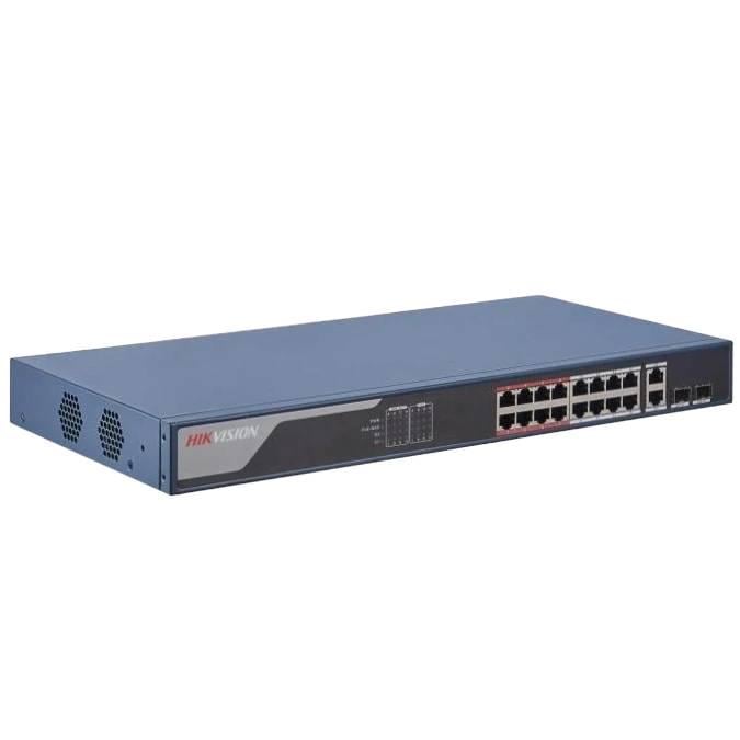 Комутатор керований POE Hikvision DS-3E1318P-EI(B) 16 портів (42273)