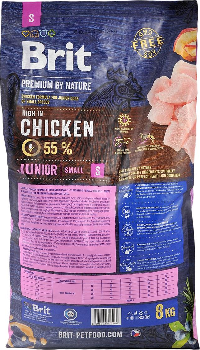 Корм сухой для щенков и молодых собак мелких пород Brit Premium Junior S Курица 8 кг (8595602526246) - фото 5 Корм сухой для щенков и молодых собак мелких пород Brit Premium Junior S Курица 8 кг (8595602526246) - фото 5