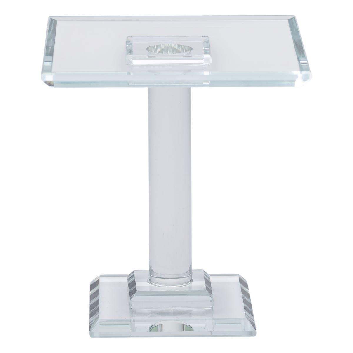 Тортівниця скляна HP-4-70S на ніжці кругла стійка для торта/капкейків 12x12x13 см (6953) - фото 4 Тортівниця скляна HP-4-70S на ніжці кругла стійка для торта/капкейків 12x12x13 см (6953) - фото 4