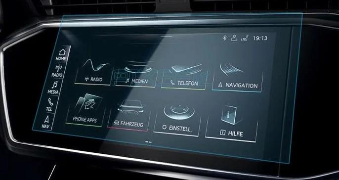 Защитное стекло Pixsel гибридное матовое на монитор Audi A6/S6/RS6 11,1" 2019