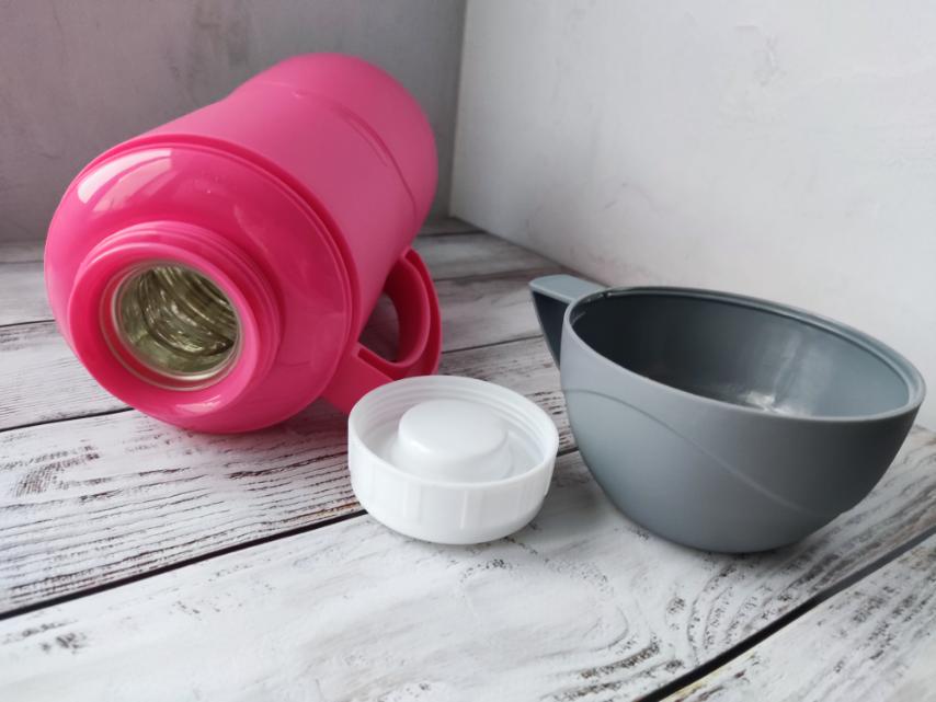 Термос зі скляною колбою Stenson 1,8 л Рожевий (12337339) - фото 2