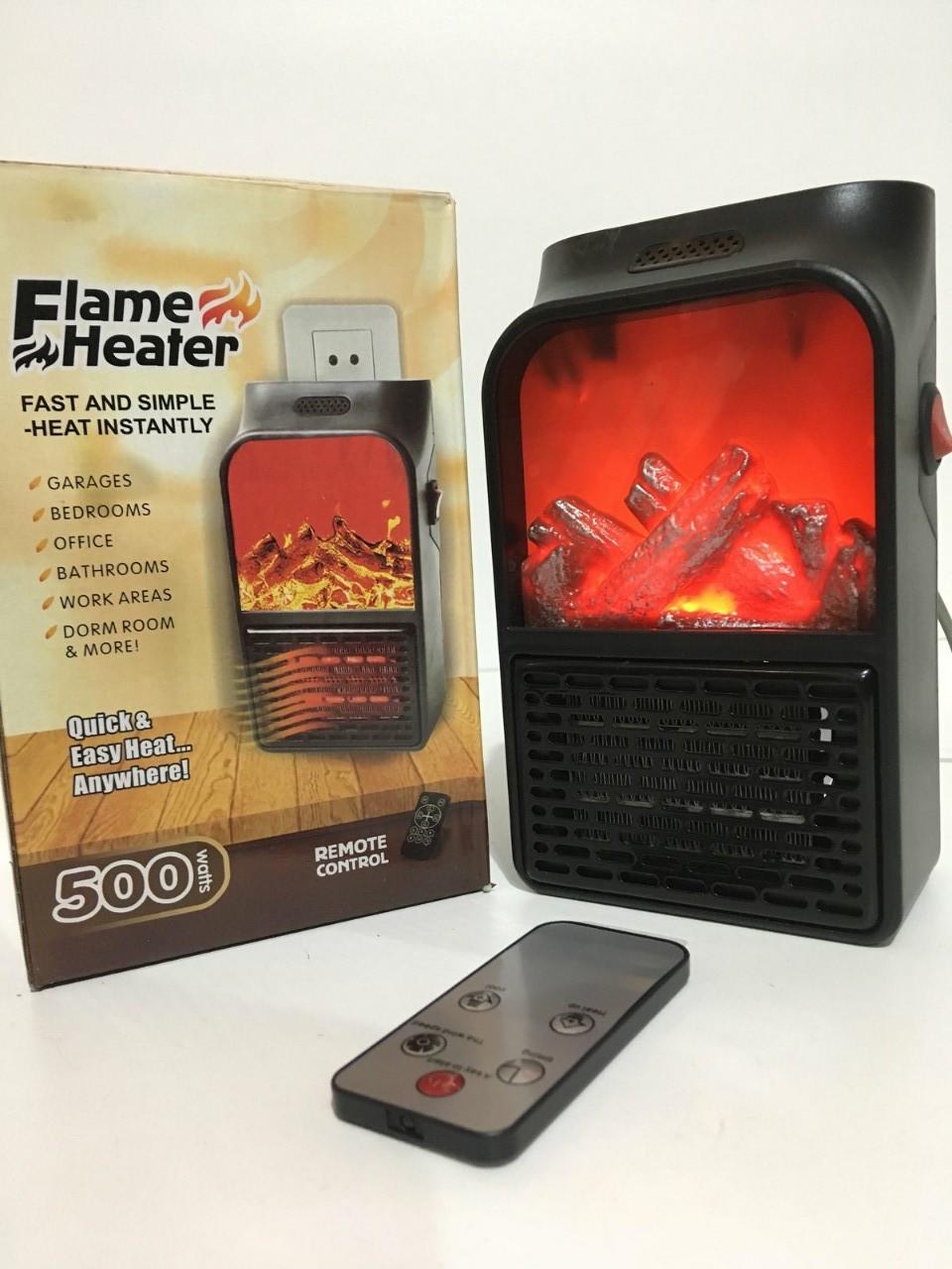 Камин-обогреватель компактный Flame Heater 500 Вт с дисплеем и дистанционным управлением (1756375336) - фото 6