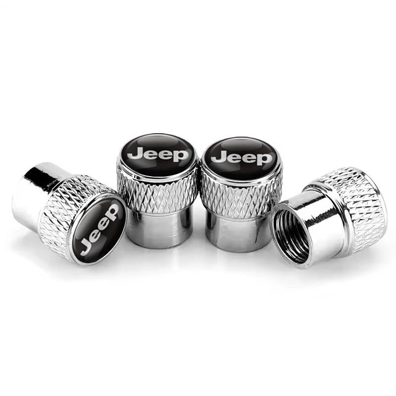 Набор защитных колпачков на ниппель SUNROZ Caps для Джип Rif Metal Silver Jeep 4 шт. (A67777)
