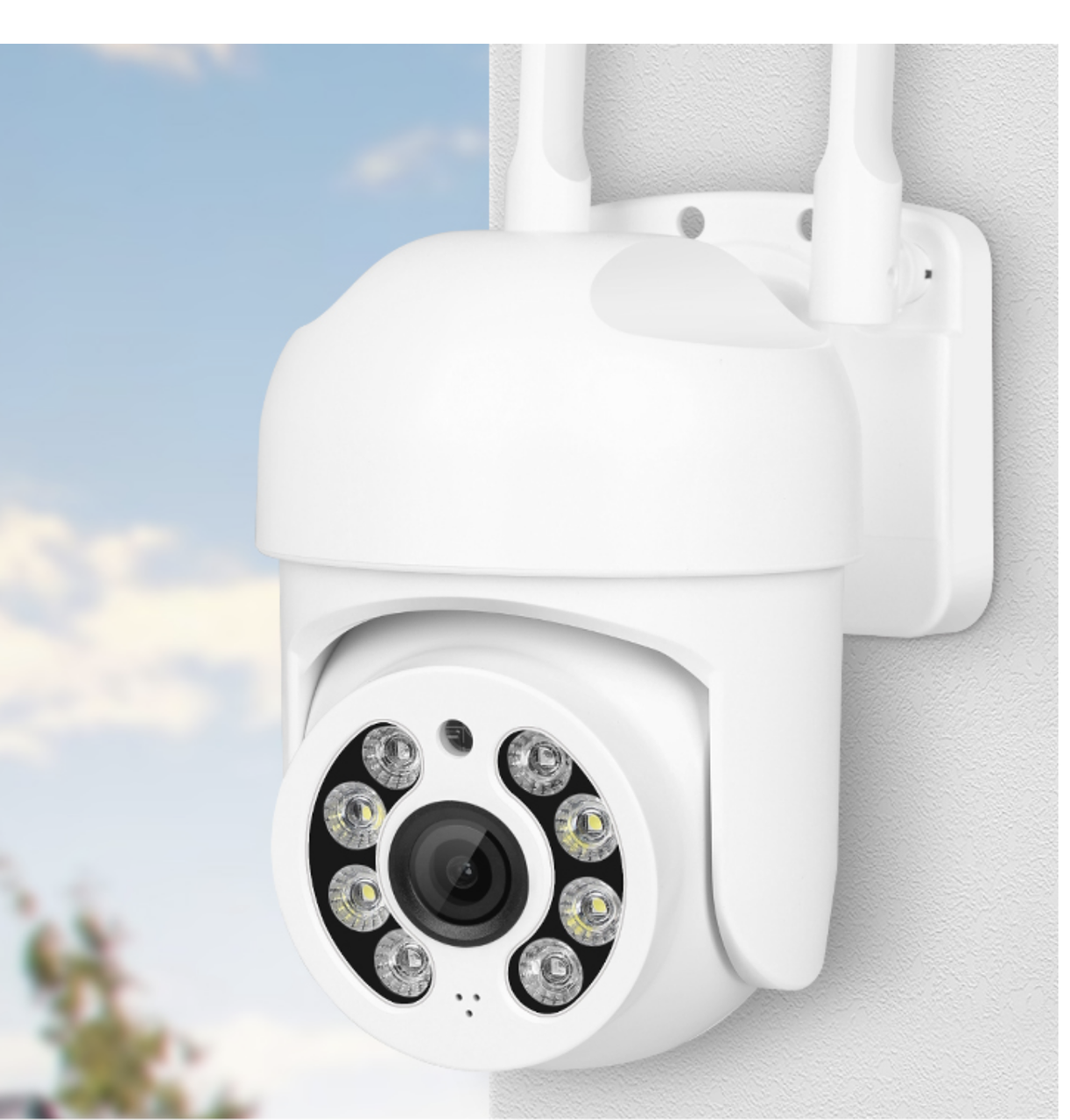 Камера IP уличная 2 МП Wi-Fi QeaRim P1 ICSEE Home live Outdoor WiFi PTZ поворотная (1829209717)