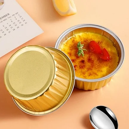 Форма для кексів із алюмінієвої фольги 40 шт. Золотистий (Y01510-1) - фото 5