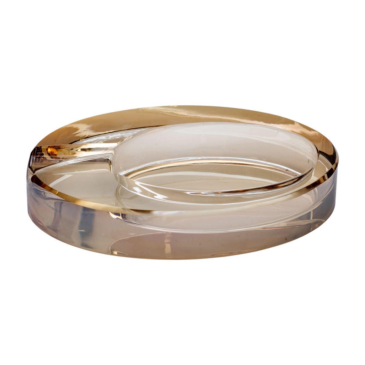 Попільничка для цигарок скляна 13х7 5х2 5 см Золотистий (7207)