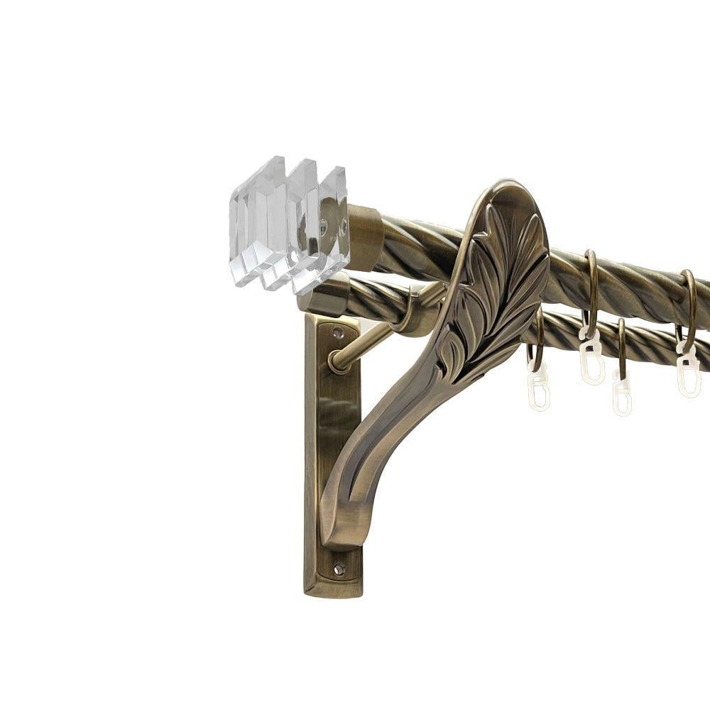 Карниз Orvit Милиора двухрядный скрученный 25\19 мм 200 см Антик (00-00016443)