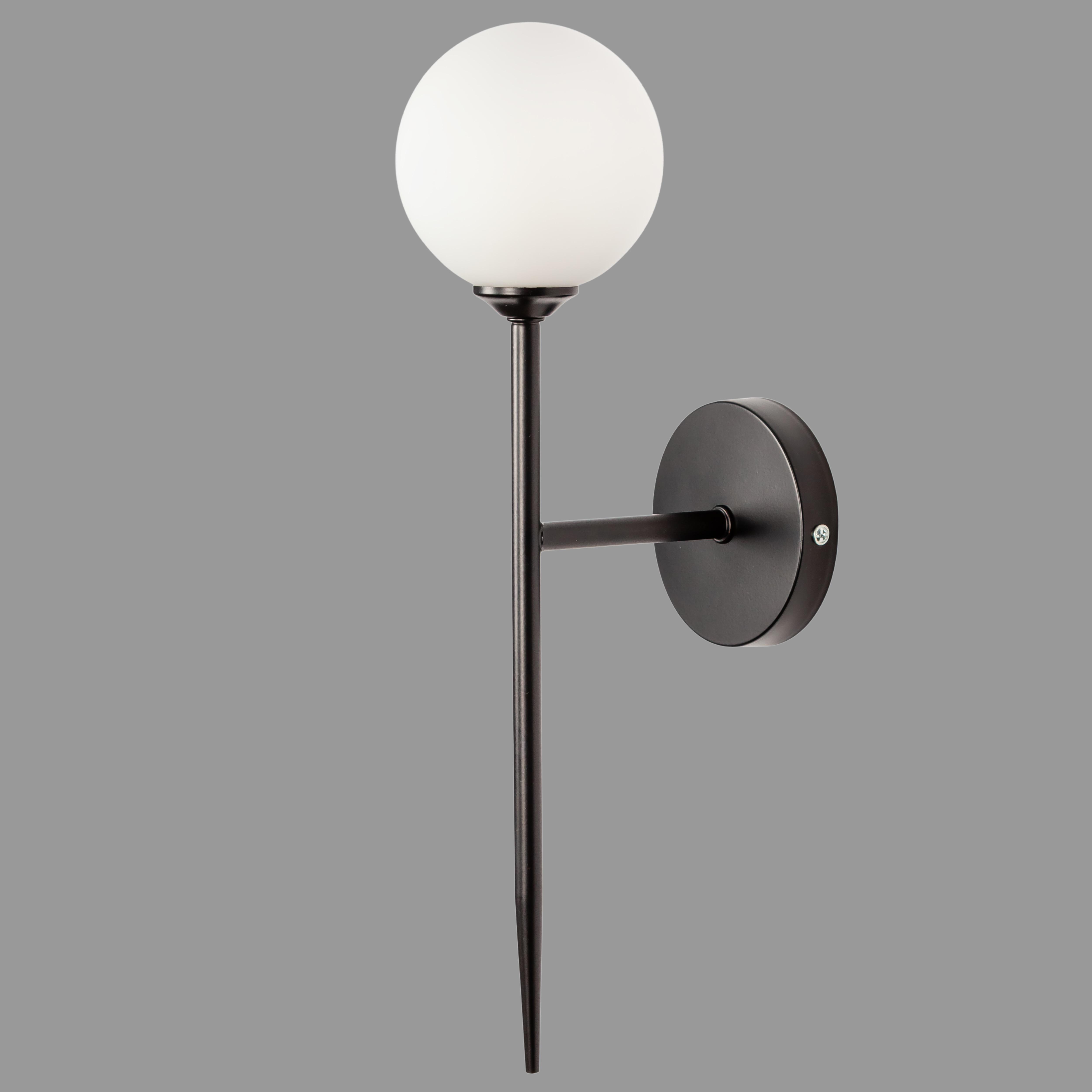 Бра современное на 1 лампу Bulb Черный (99-W2502F-1 (100) BK+WH)