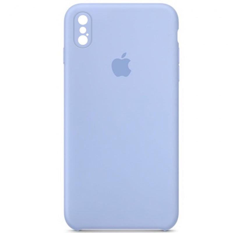 Протиударний чохол Silicone Case Square Full Camera Protective (AA) для Apple iPhone XS Max (6.5") Блакитний / Lilac Blue