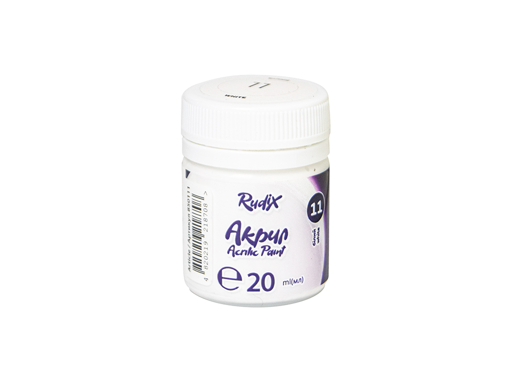 Акриловая краска RUDIX 850111 20 мл Белый матовый (850111)