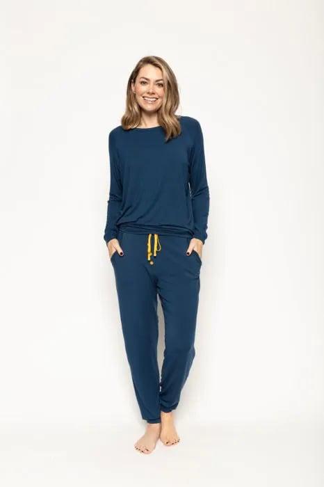 Пижама женская лонгслив и брюки CYBERJAMMIES Verity 9362/9363 10 S Синий (23960)