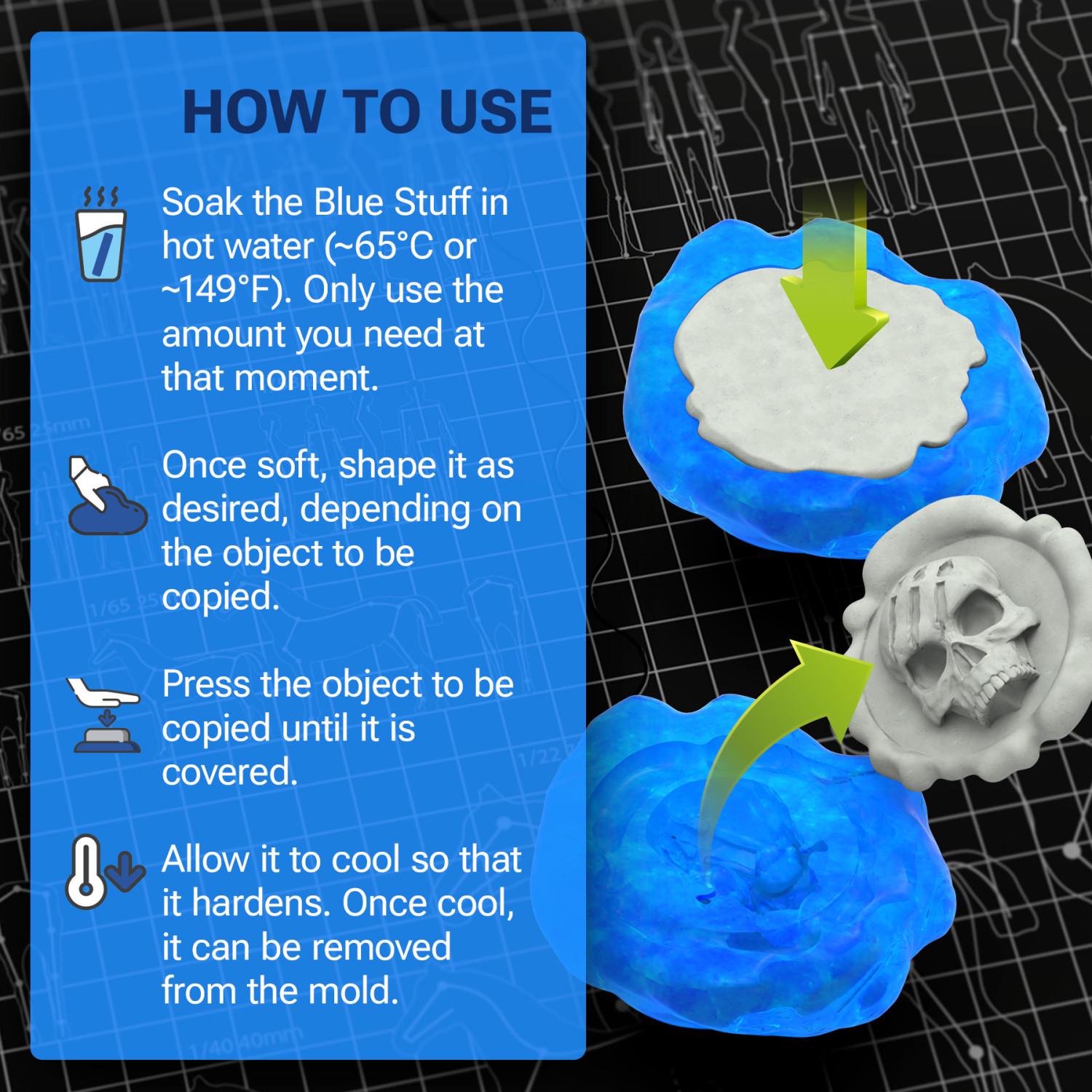 Термоглина модельная GSW Blue Stuff Molds 4 бруски - фото 3