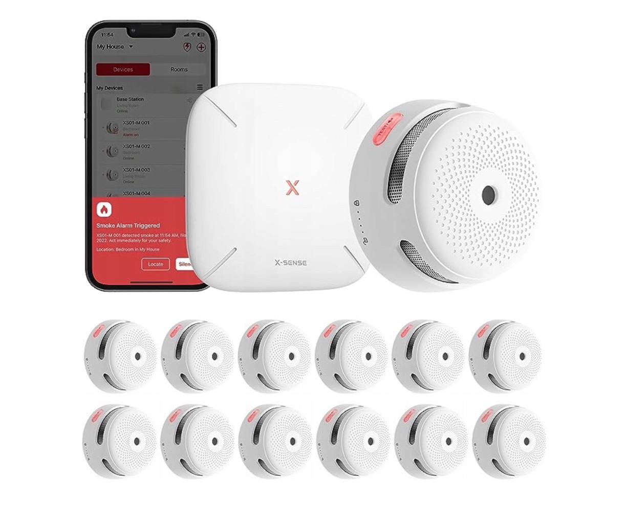 Смарт-система X-Sense FS121 XS01-M базовая станция SBS50/12 датчиков дыма автономная с оповещением Смарт-система X-Sense FS121 XS01-M базовая станция SBS50/12 датчиков дыма автономная с оповещением