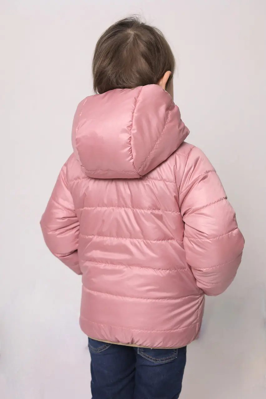 Куртка детская Саша двухсторонняя на девочку 140 см Бежевый/Розовый (саша-р140) - фото 8 Куртка детская Саша двухсторонняя на девочку 140 см Бежевый/Розовый (саша-р140) - фото 8