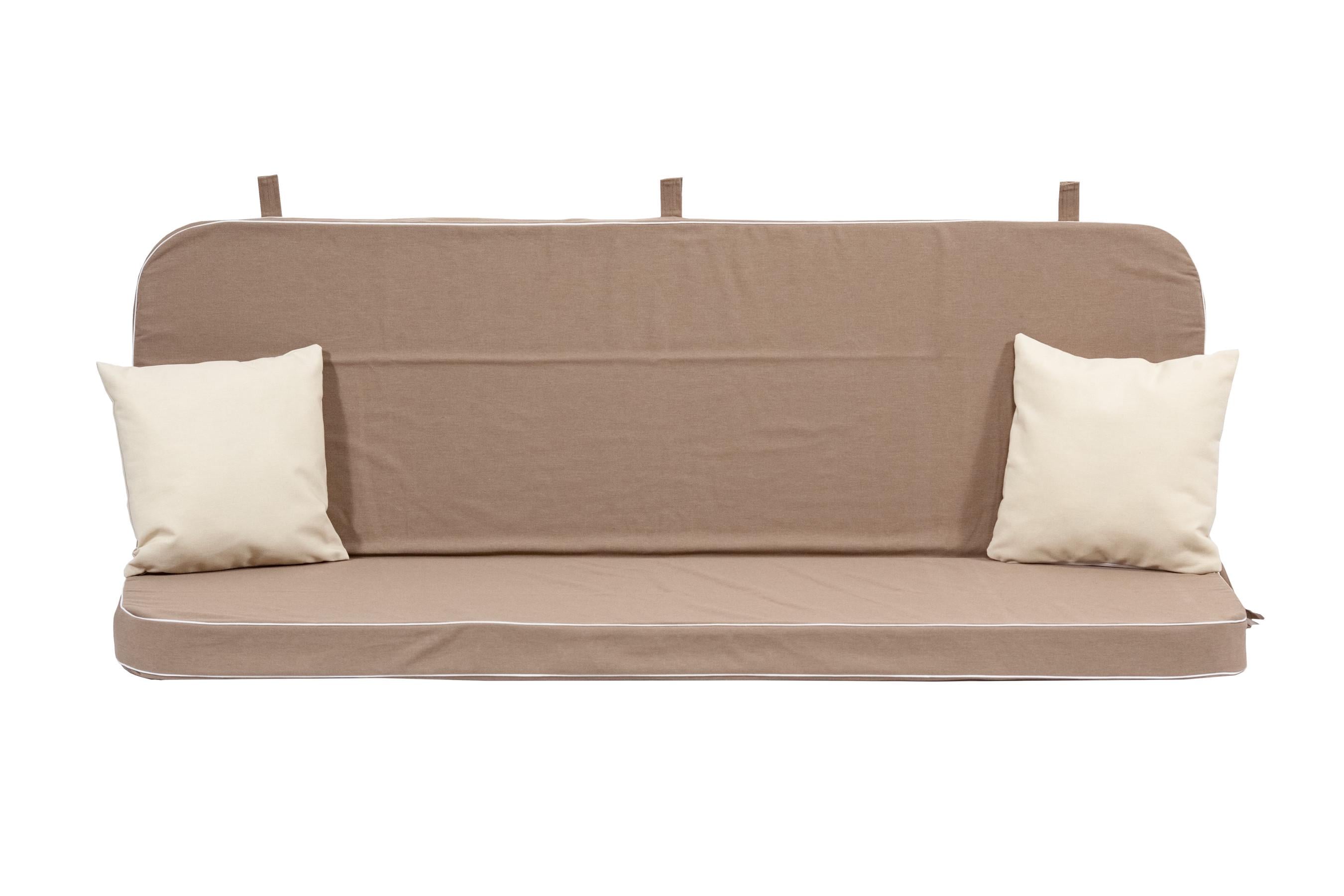 Матрас для качелей водоотталкивающий eGarden Serena 180x110x8 см акрил Кофейный