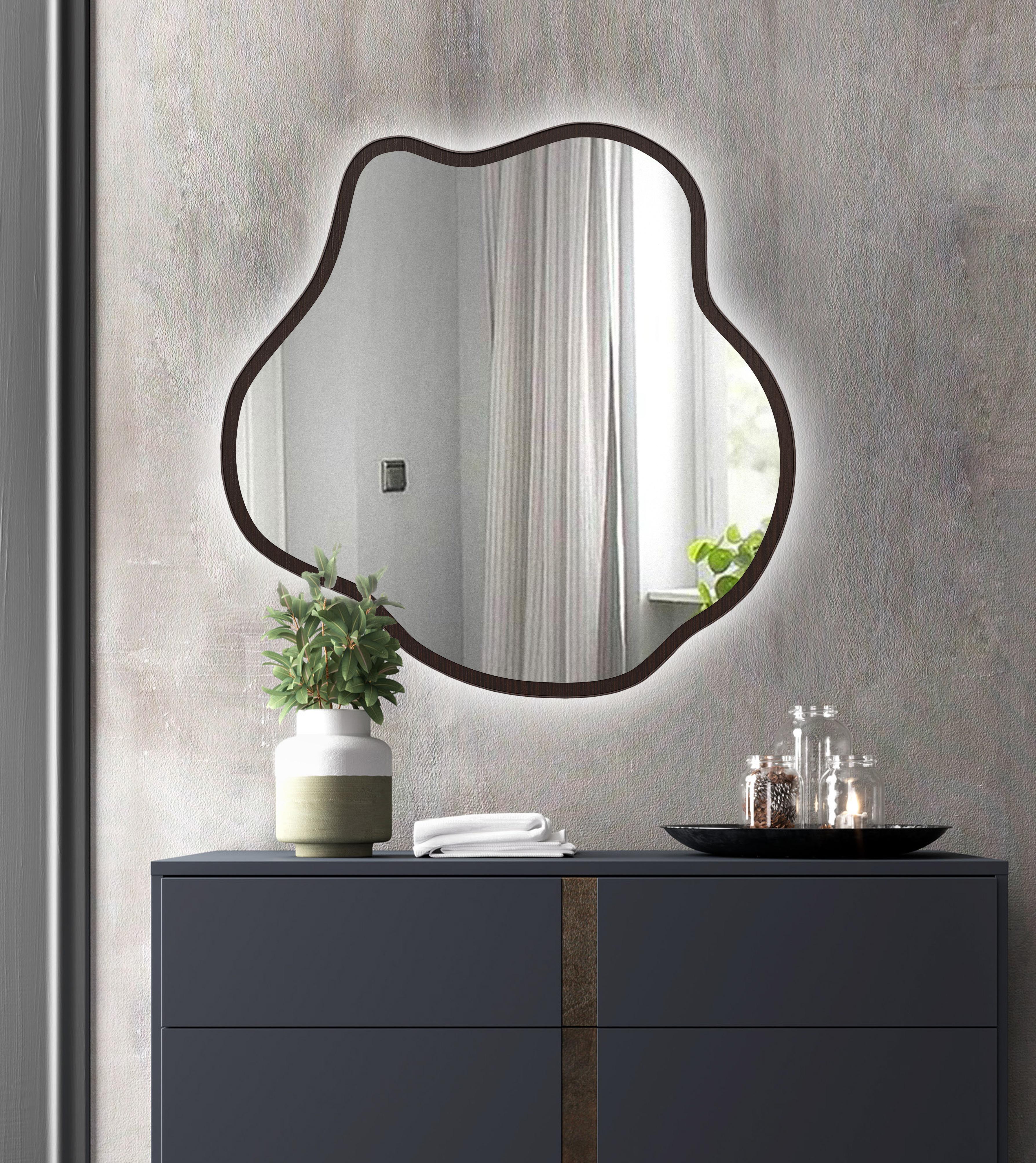 Зеркало Art-com на основе ЛДСП с подсветкой 800х800 мм Венге магия (АН 2-Венге магія)