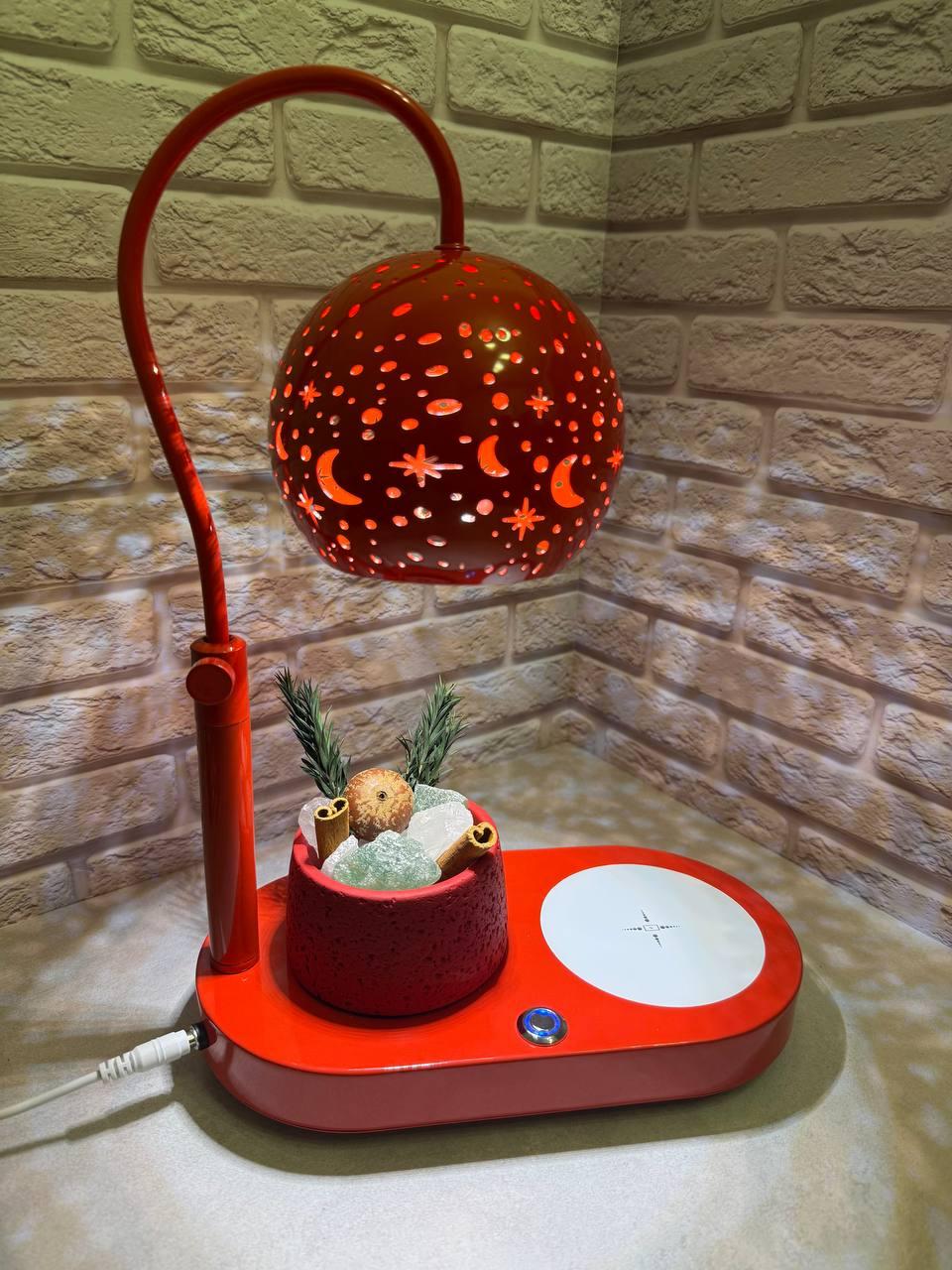 Ночник-лампа SkyLume Лунный свет с беспроводной зарядкой/bluetooth колонкой/аромадиффузором/беспроводная зарядка 15W Красный (2835160251)