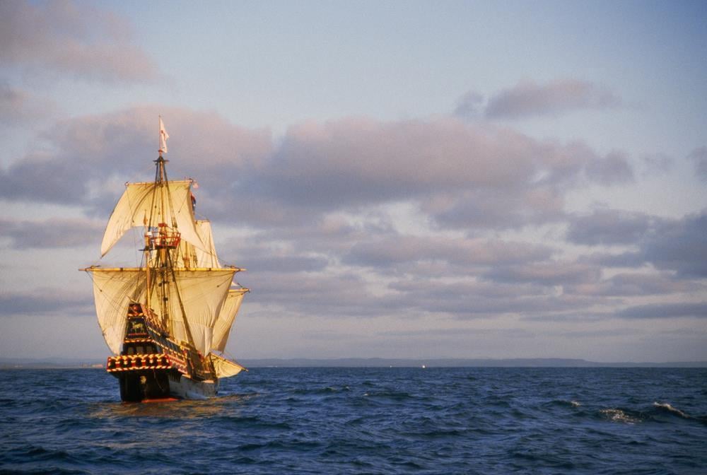 Картина на холсте Корабль 35x55 см (L155)