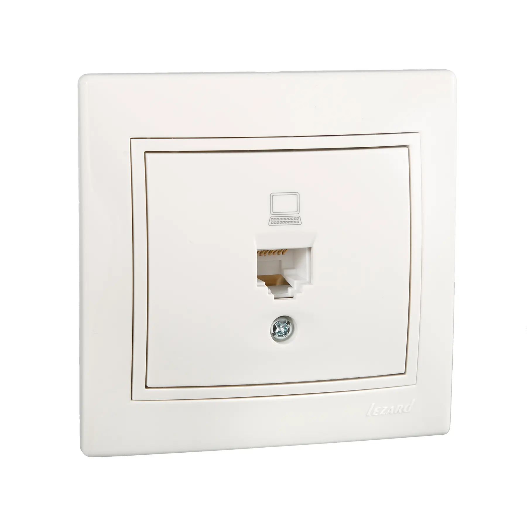Розетка компьютерная Lezard Mira белая