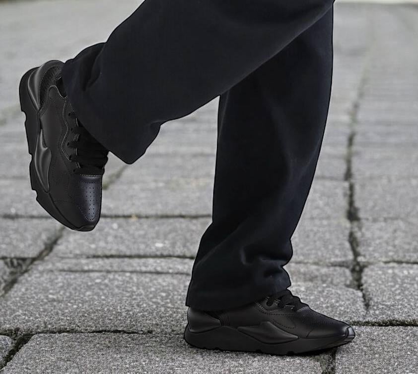 Кроссовки из комбинированной кожи и текстиля унисекс р. 36 Черный (100377701-36) - фото 2 Кроссовки из комбинированной кожи и текстиля унисекс р. 36 Черный (100377701-36) - фото 2