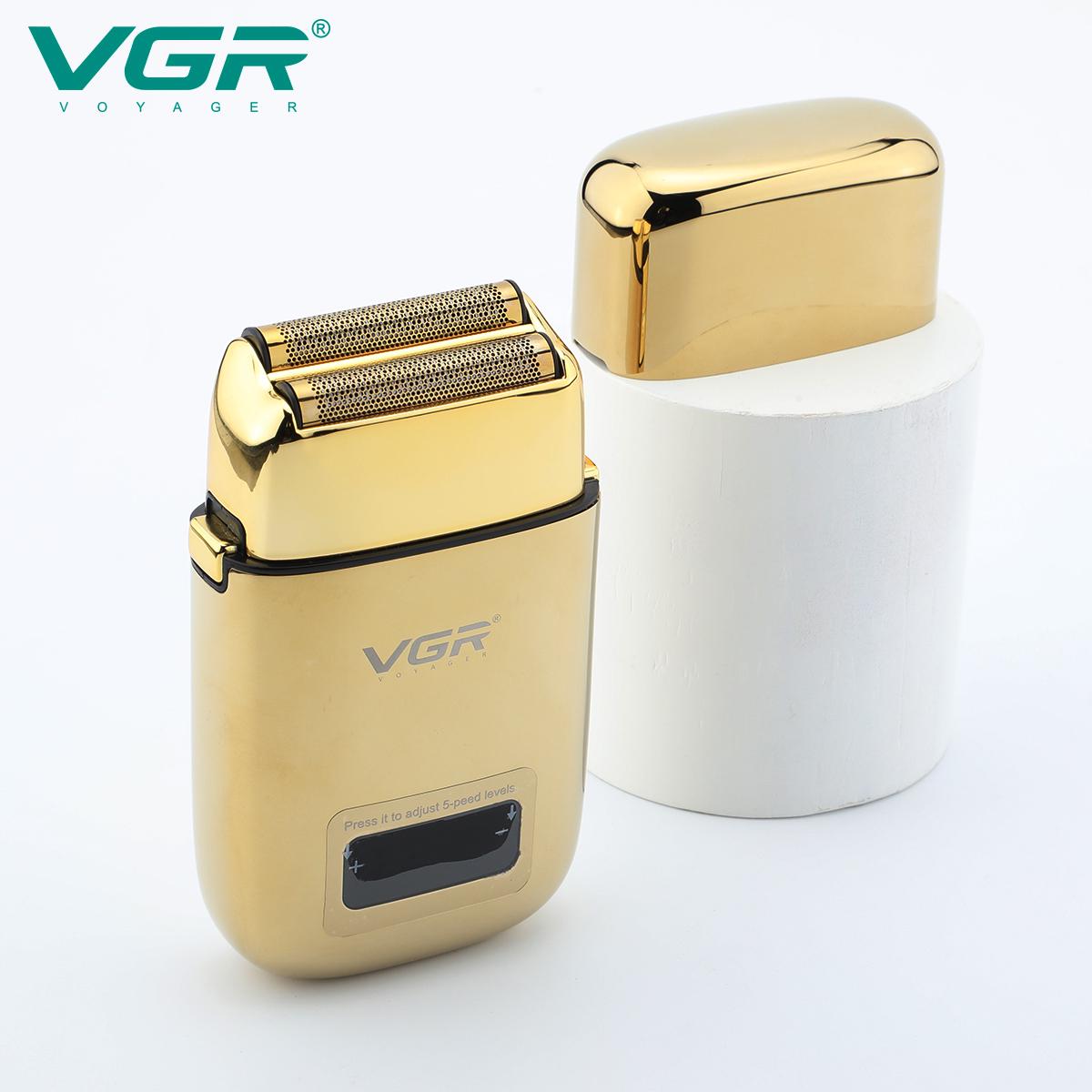 Электробритва VGR V-338 влагостойкая с LED-дисплеем Золотистый (V-338) - фото 2 Электробритва VGR V-338 влагостойкая с LED-дисплеем Золотистый (V-338) - фото 2