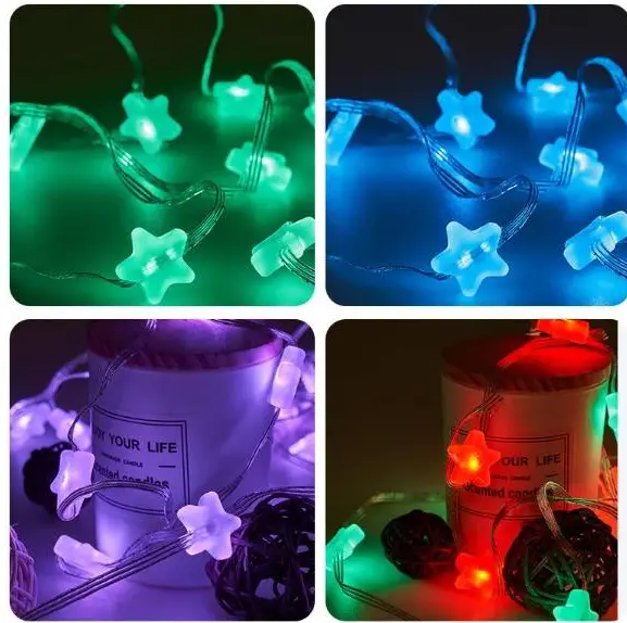 Гирлянда умная светодиодная Звездочки USB музыкальная 33LED 5 м Multi (99296342) - фото 2