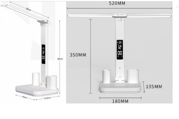 Світлодіодний настільний світильник Luxel 6W акумулятор/USB/лед екран/органайзер Білий (TL-16W) - фото 4 Світлодіодний настільний світильник Luxel 6W акумулятор/USB/лед екран/органайзер Білий (TL-16W) - фото 4