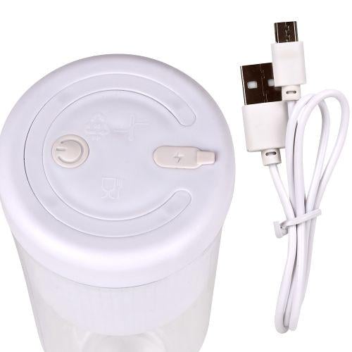 Бутылка-блендер Stenson USB компактный для путешествий и спорта 420 мл White (30315) - фото 4 Бутылка-блендер Stenson USB компактный для путешествий и спорта 420 мл White (30315) - фото 4