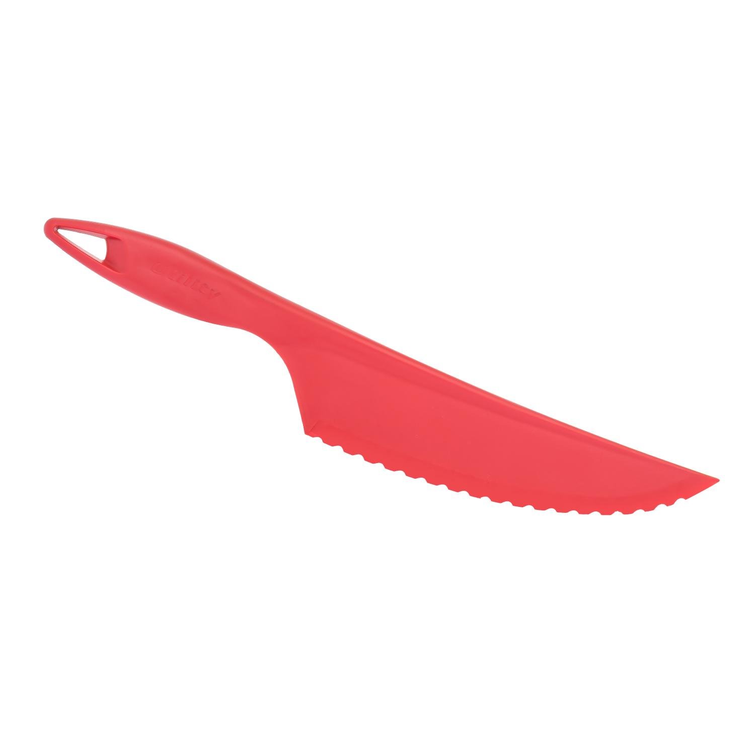 Кухонний ніж пластиковий Kitchette для силіконового килимка 30,5 см Червоний (1691939968)