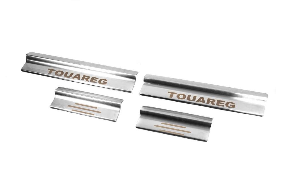 Накладки на внутренние пороги Carmos Volkswagen Touareg 2002-2010 гг. нержавеющая сталь 4 шт. Хром (49719) Накладки на внутренние пороги Carmos Volkswagen Touareg 2002-2010 гг. нержавеющая сталь 4 шт. Хром (49719)