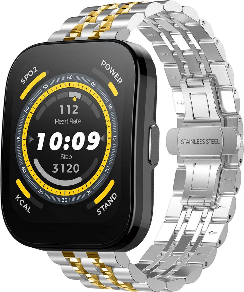 Браслет металлический Spinye Line для Amazfit Bip 5 Silver Gold (34343-67)