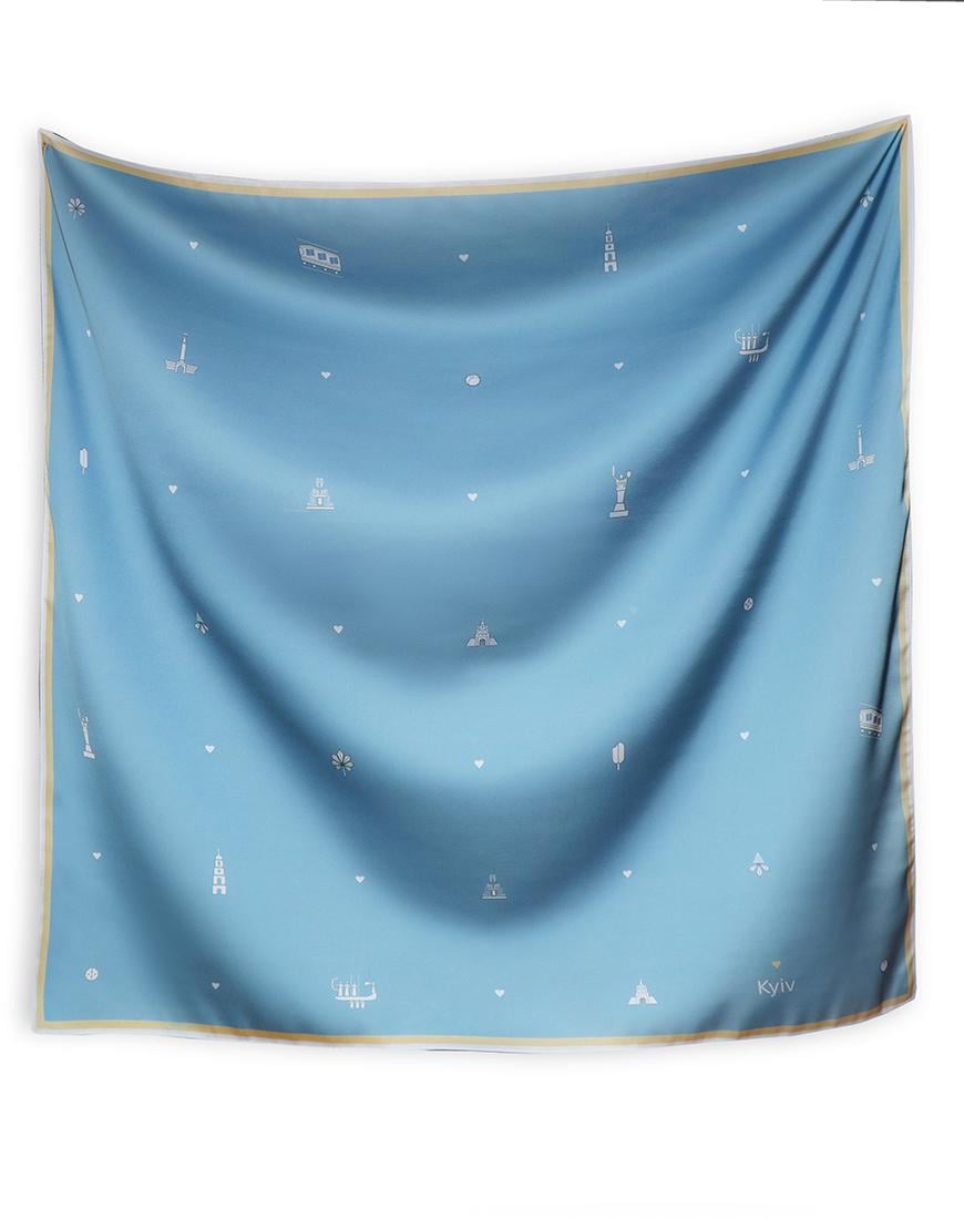 Хустка Мій Київ жіноча SOFT25 блакитна One size