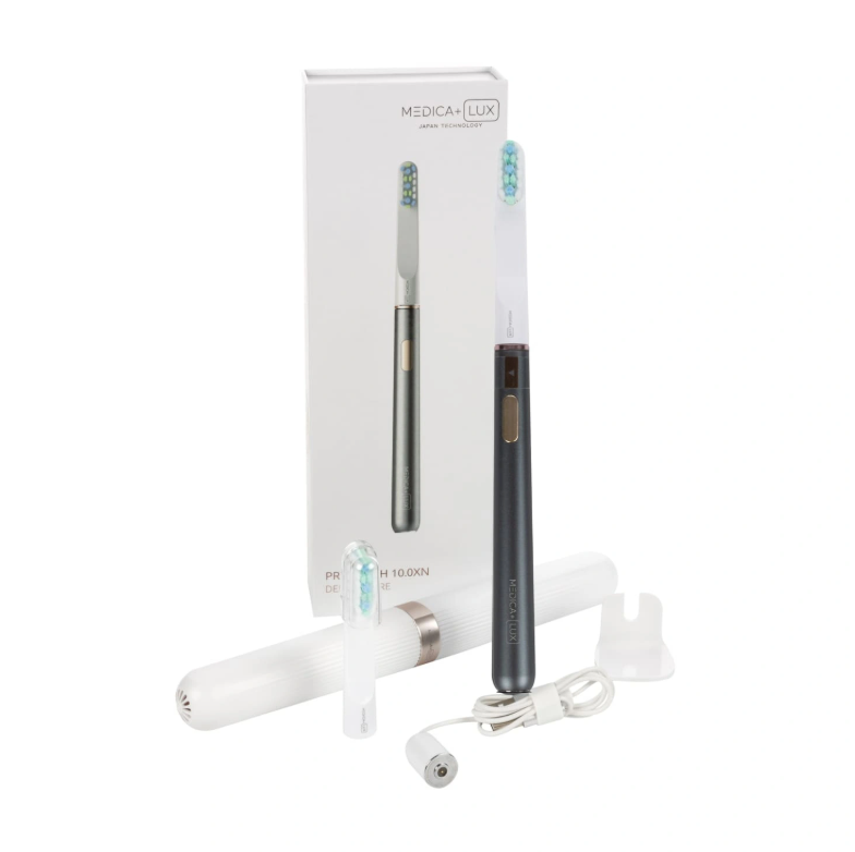 Електрична зубна щітка MEDICA+ Lux 10XN Aluminum Portable відбілювальна звукова Grey (33146524)