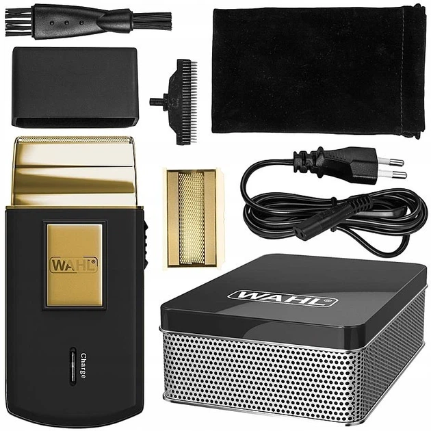 Шейвер WAHL Mobile Shaver Gold Edition 07057-016 для сухого бритья с сеточной системой (PH00629)