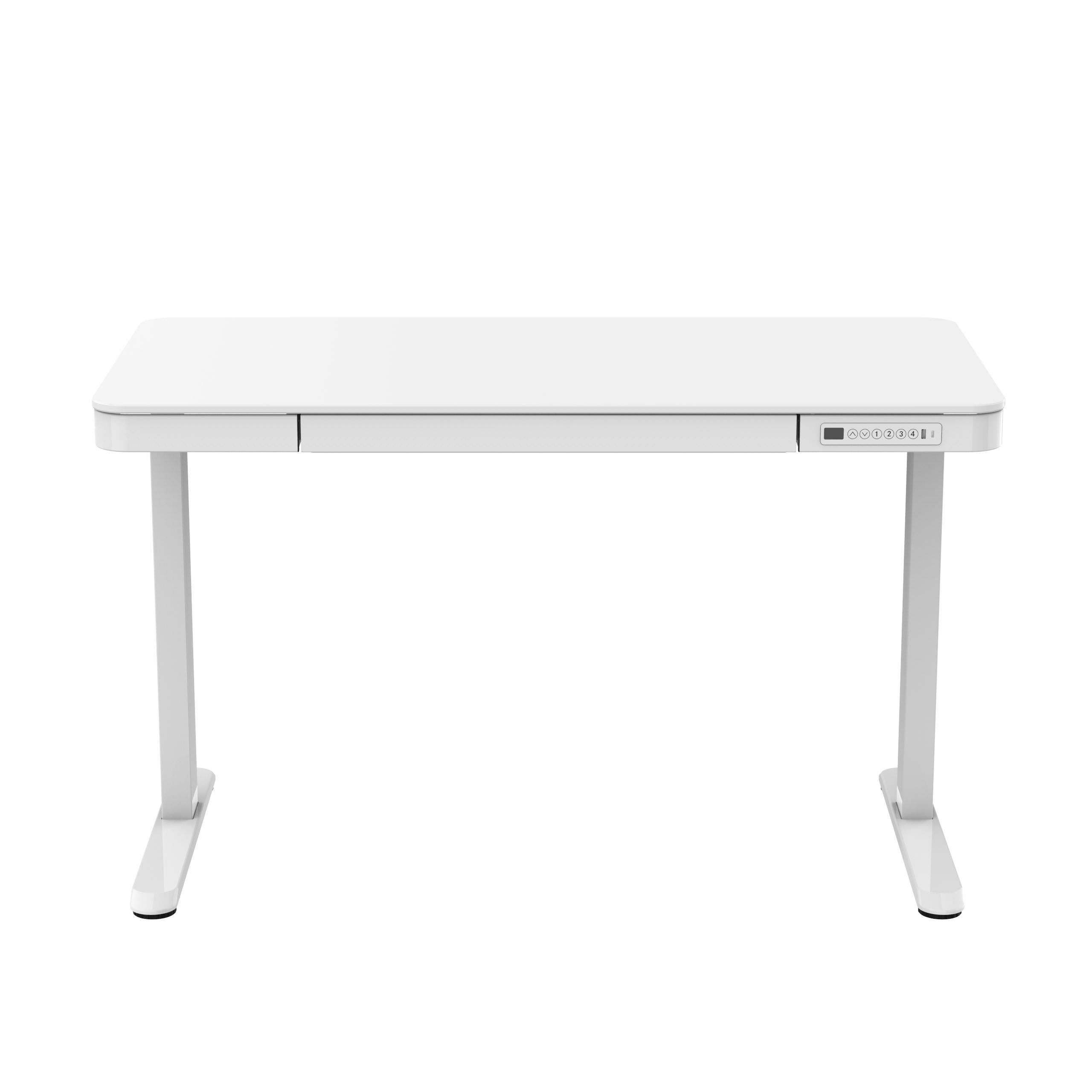 Стіл з регулюванням висоти TEHNOTABLE ALL IN ONE з ДСП стільницею та шухлядою Білий (001-09-02) - фото 4