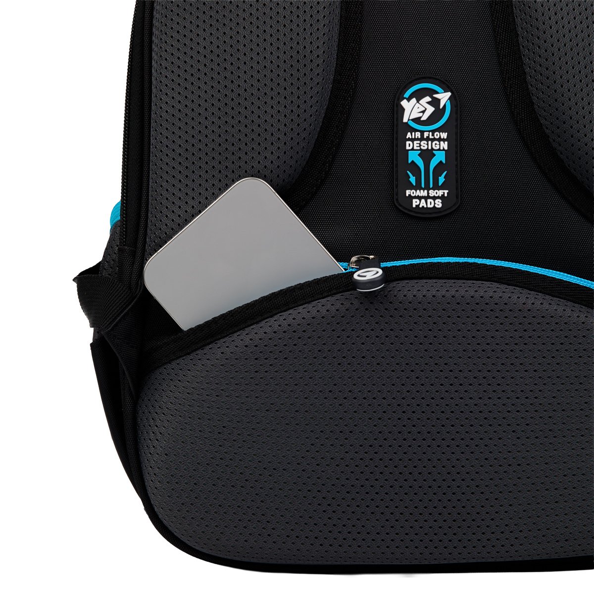 Рюкзак школьный YES S-111 Game On! Серый 38х29х18 см Черно-голубой (550107) - фото 6 Рюкзак школьный YES S-111 Game On! Серый 38х29х18 см Черно-голубой (550107) - фото 6