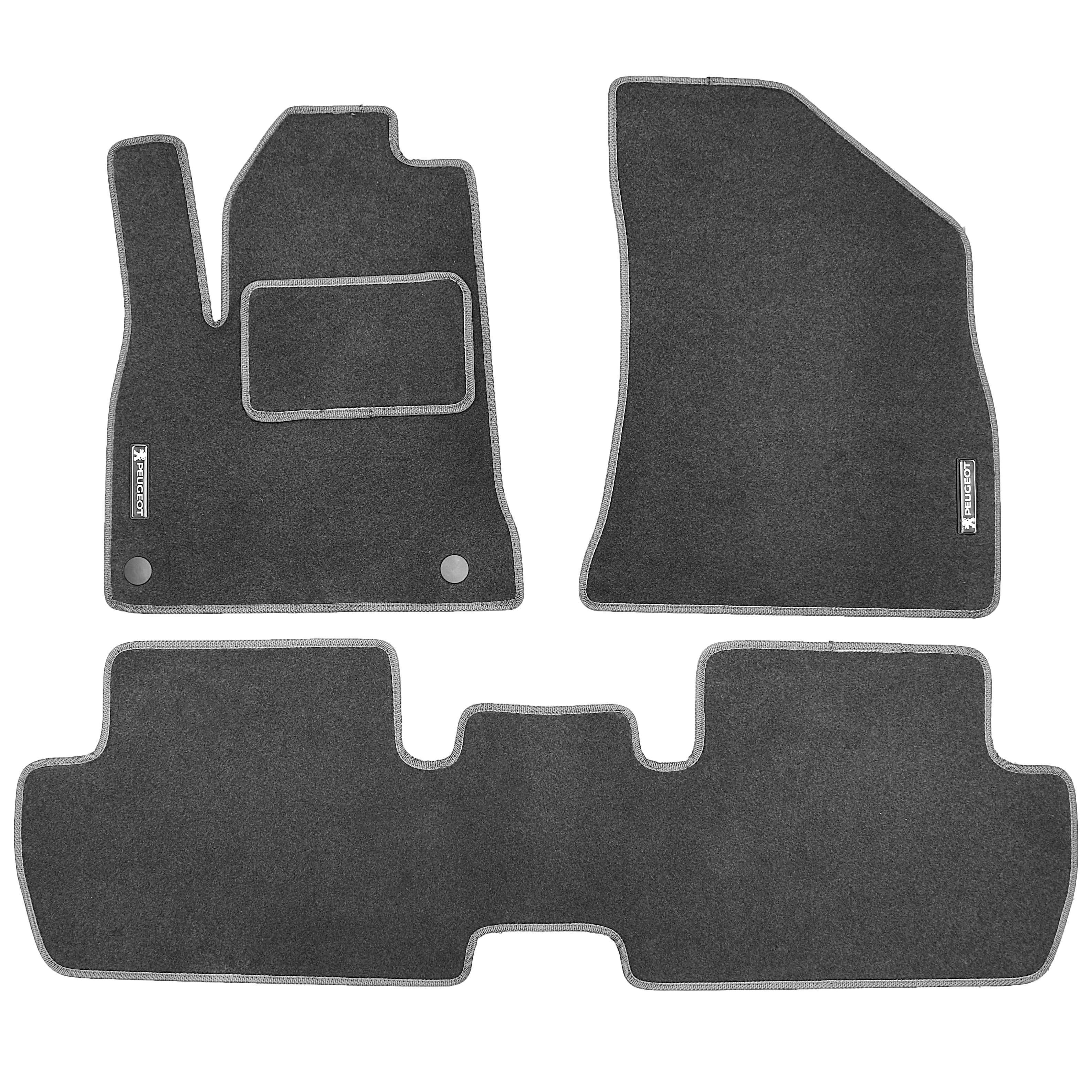 Коврики в салон для Peugeot 3008 '09-16 текстильные Серый