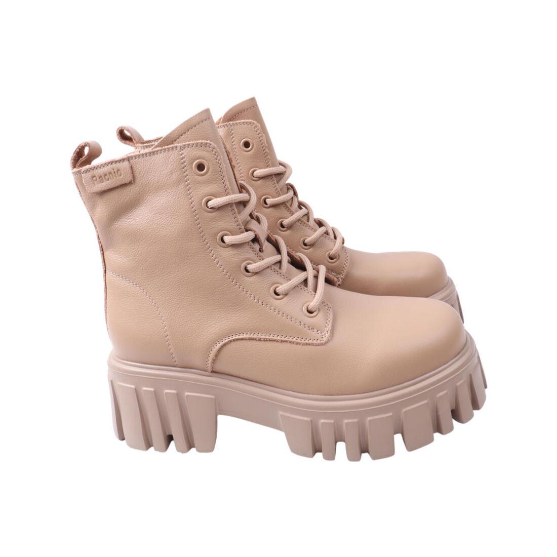 Ботинки женские Berisstini из кожи р. 40 Бежевый (51-21DHC)