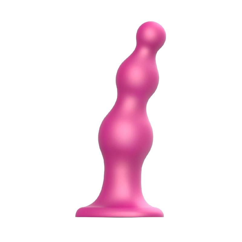 Насадка для страпона на присоске Strap-On-Me Dildo Plug Beads XL 15,8 см Розовый (54149)