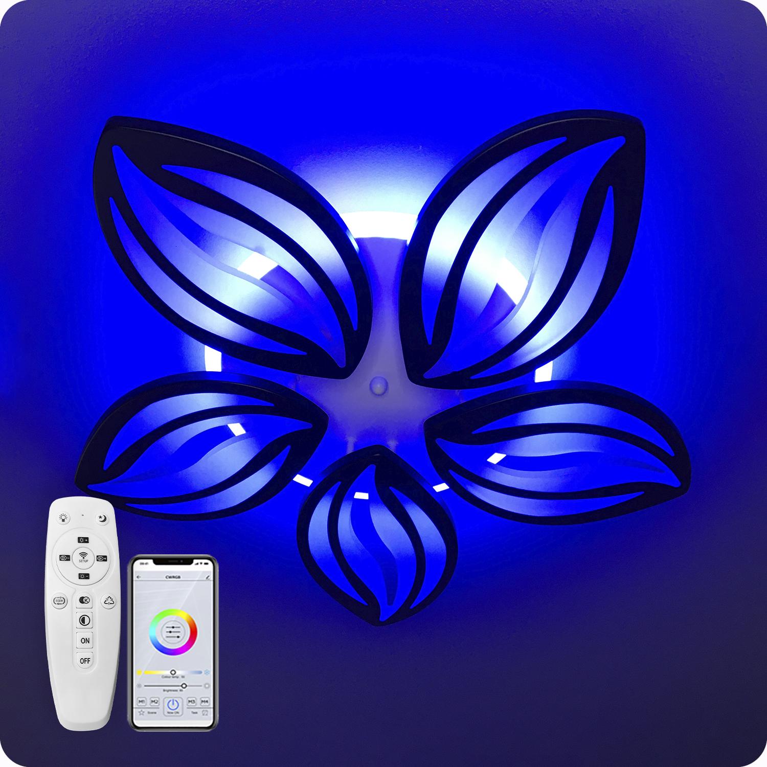 Люстра світлодіодна 517 Dlight 3color з пультом 95 Вт Чорний (01519) - фото 8 Люстра світлодіодна 517 Dlight 3color з пультом 95 Вт Чорний (01519) - фото 8